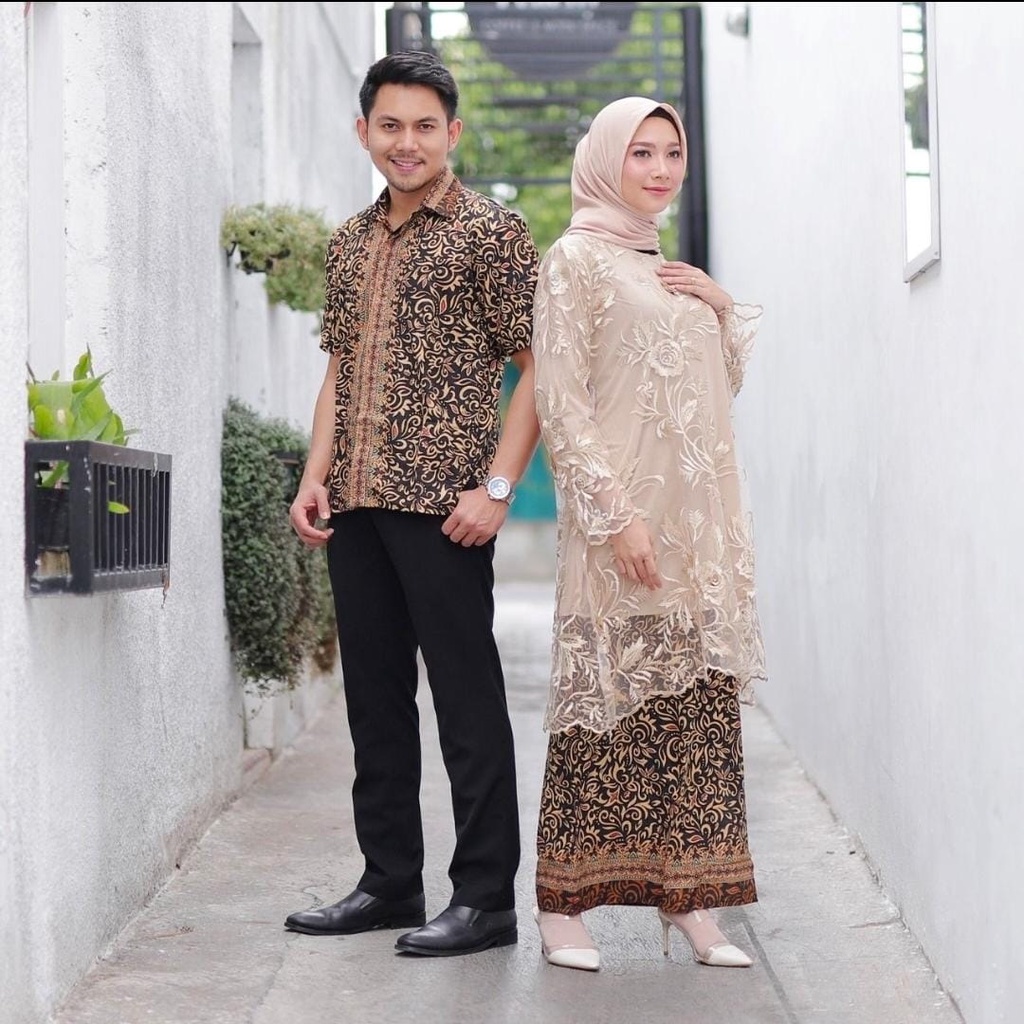 BATIK COUPLE PASANGAN TERBARU / BAJU MUSLIM COUPLE PASANGAN / BAJU MUSLIM WANITA / CP AMELIA