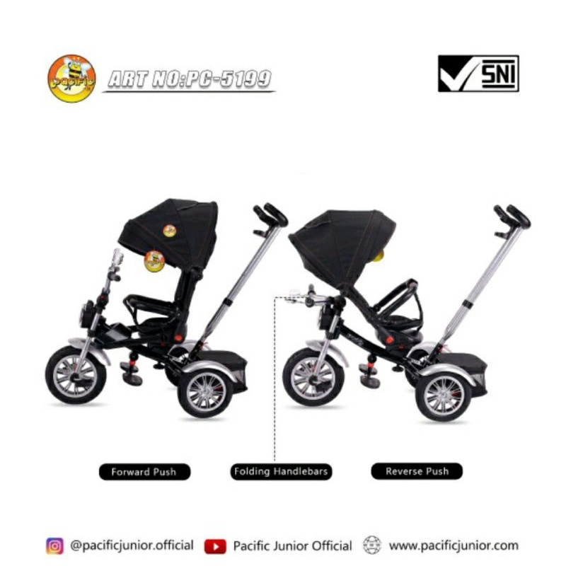 tricycle sepeda pacific model harley 5199