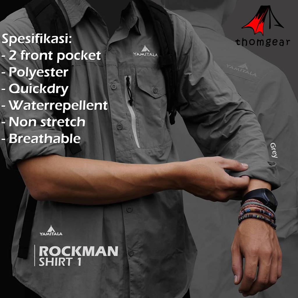 Thomgear Yamitala Rockman Shirt 1 Kemeja Lapang Quick Dry Water Repellant Breathable