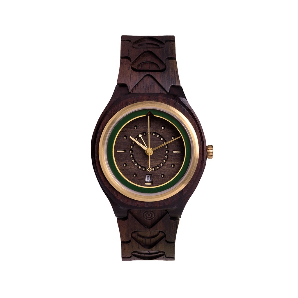 Matoa Singo Jam Tangan Kayu Pria/Wanita/Unisex - Ebony