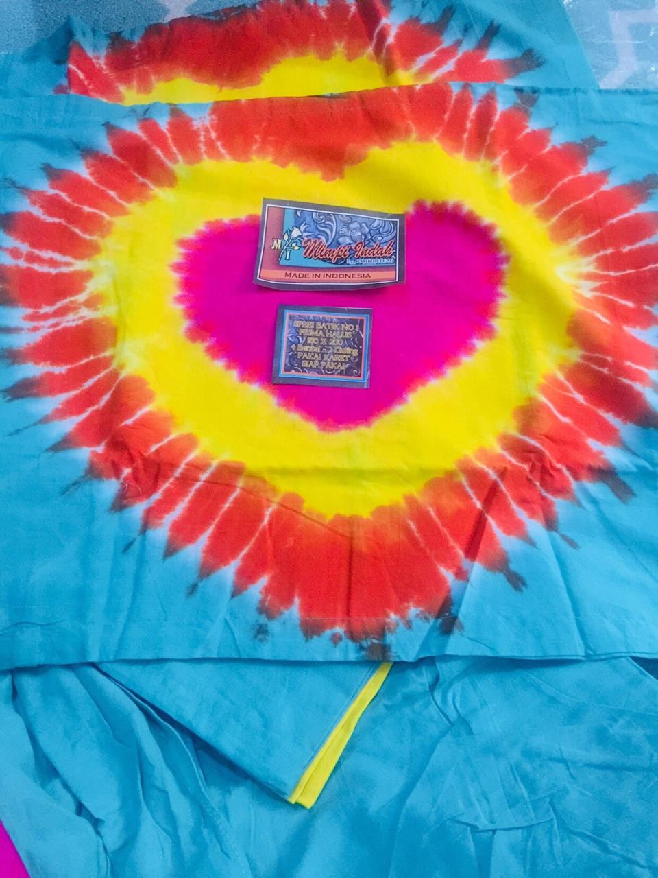 Seprei Batik Pekalongan Motf Jumputan Pelangi