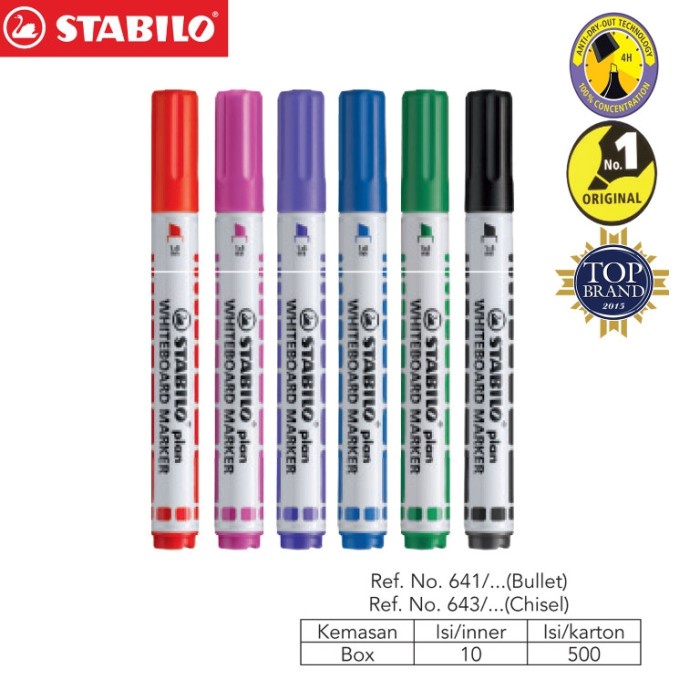 

Dijual Spidol Whiteboard Stabilo Chisel Per Pack Terlaris
