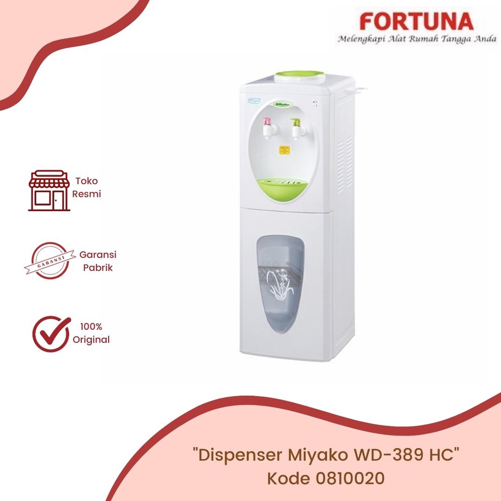 Jual Dispenser Miyako WD 389 HC Dispenser Air 2 Kran Panas Dingin