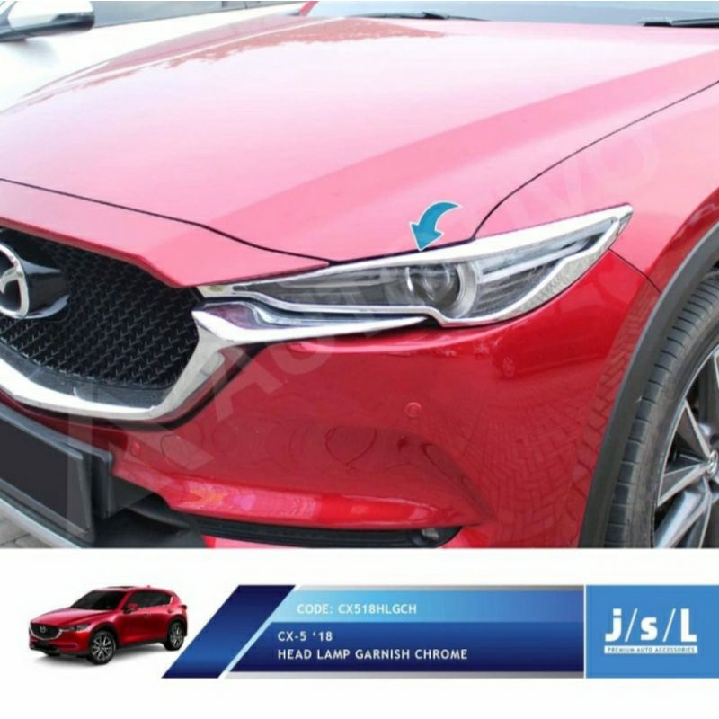 Garnish Lampu Depan Mazda CX5 2018 Tail Lamp Garnish Chrome