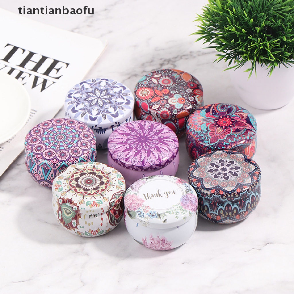 [tiantianbaofu] 2.2OZ Personality Candy Box Drum-shaped Cookie Box Party Supply Tea Pot Tin Box Boutique