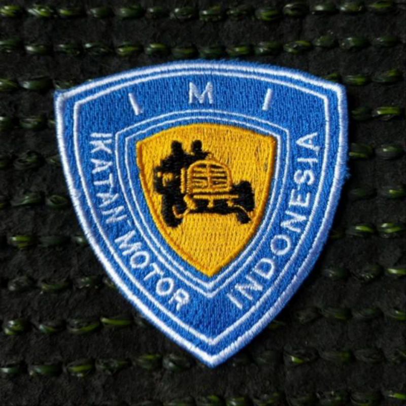 Bordir IMI Ikatan Motor Indonesia Emblem Komunitas Moge Vespa Jaket Parka Rompi Jeans Tas Topi