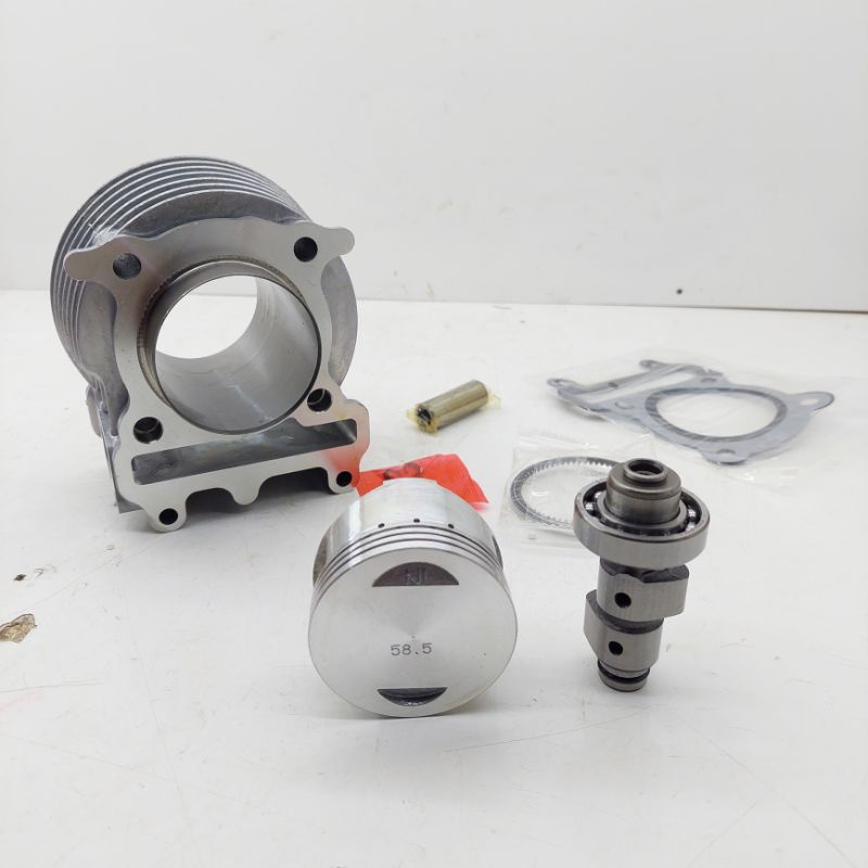 PAKET BORE UP BLOK SEHER 58.5 DAN NOKEN AS RACING MIO SPORTY MIO SOUL NUVO KARBU
