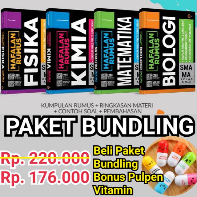 Jual Paket Bundling [Bonus] Hafalan Rumus Fisika Kimia Matematika ...