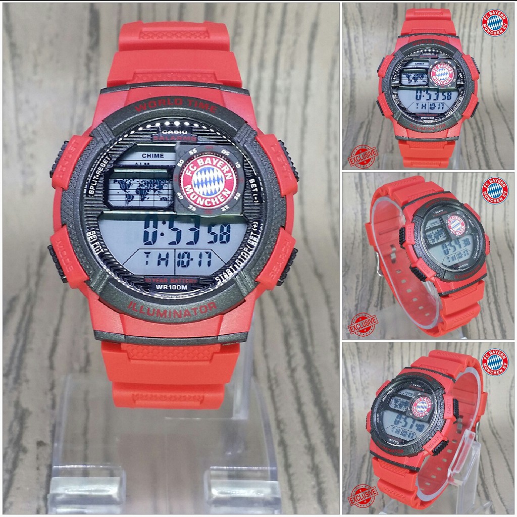 [SUPER EXCLUSIVE] JAM CASIO ILLUMINATOR BAYERN MUNCHEN DIGITAL