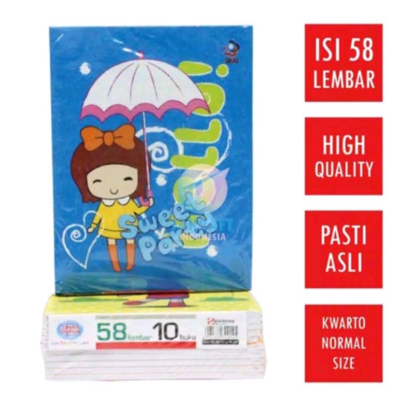 

Buku Tulis SIDU isi 58 Lembar / Satuan