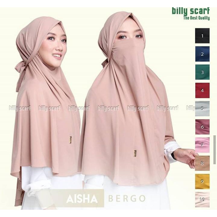 PROMO BUY 2 PCS FREE 1 MASKER KAIN Aisha Bergo/ Hijab Masker Standar/ Hijab Cadar/ Jersey Premiun