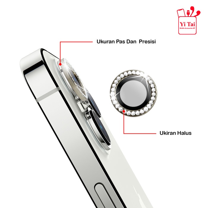 RING LENSA KAMERA DIAMOND YI TAI FOR IPHONE 14 PRO IPHONE 14 PRO MAX