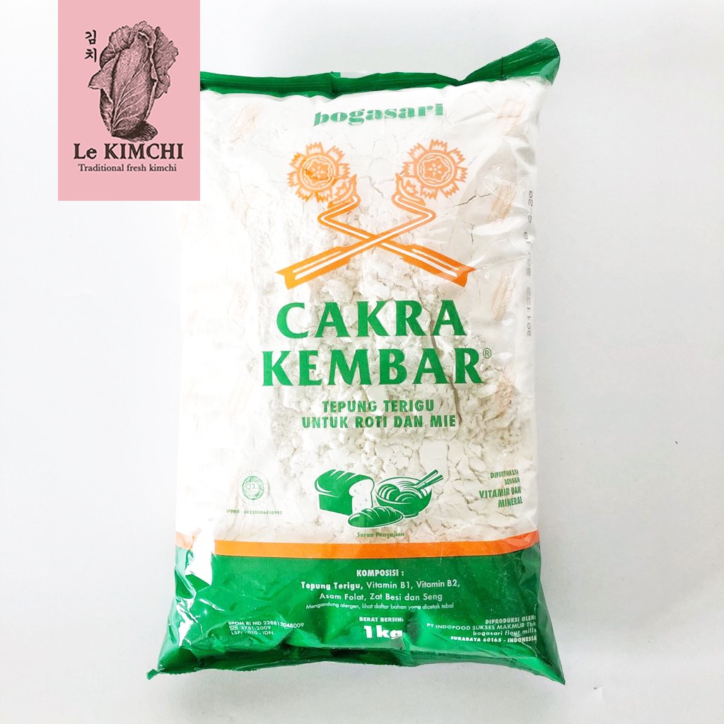 

Bogasari Tepung Terigu Cakra Kembar 1 kg Tepung Protein Tinggi