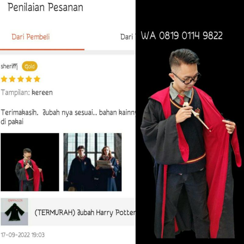 Jubah Harry Potter (Costume Cosplay)