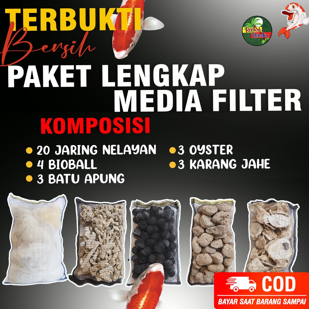 paket lengkap media filter kolam ikan koi filter mekanis filter biologis filter kimiawi