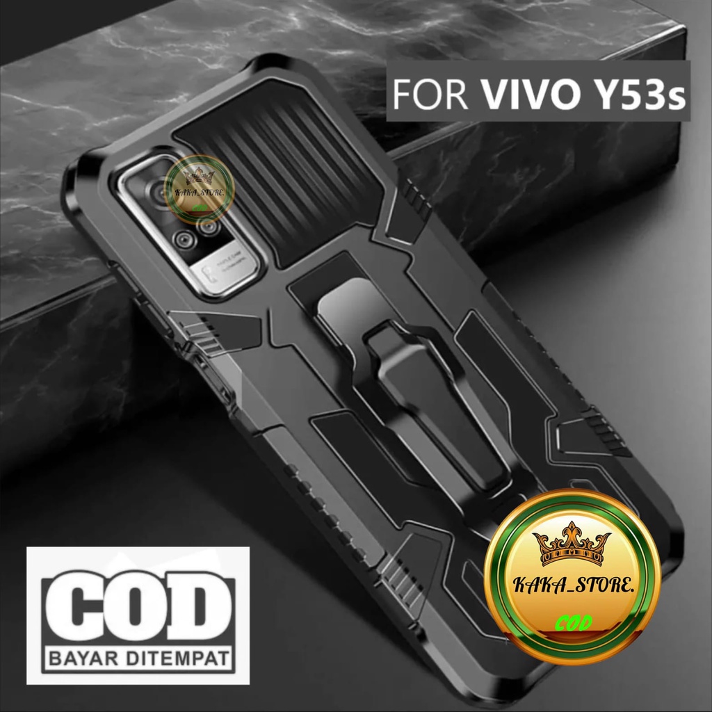 CASING HP VIVO Y53S MODEL BARU HARD CASE KLIP KESING SILIKON STANDING CASE.