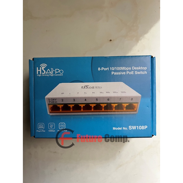 HsAirpo SW108P 8port Switch hub 10/100Mbps