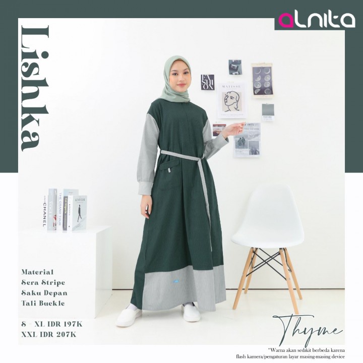 GAMIS KAOS ALNITA LISHKA - GAMIS ALNITA TERBARU - GAMIS KAOS DIRUMAH - PROMO GAMIS KAOS COD