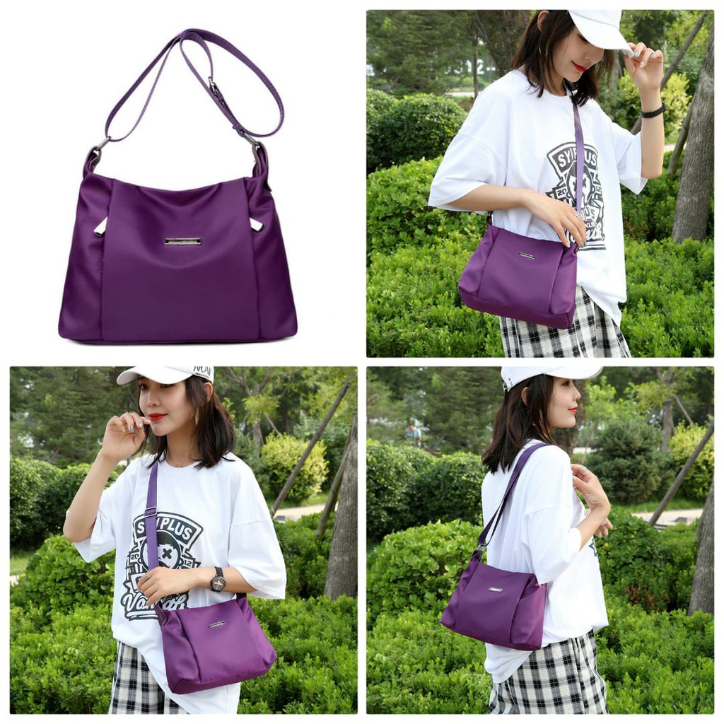 TAS SELEMPANG WANITA ANTI AIR URSULA SLING BAG PREMIUM IMPORT KOREA MURAH FASHION CEWEK BATAM KERJA