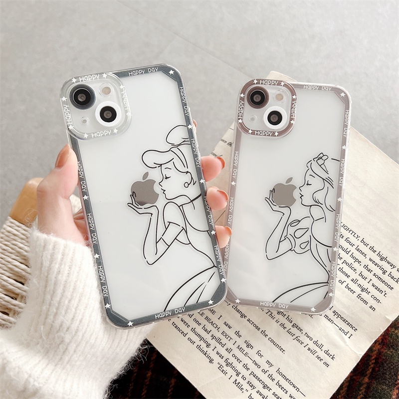 Casing Iphone 13 12 11pro Max X Xs Xr Xsmax 7 8plus Motif Snow White Alice Angel Eyes