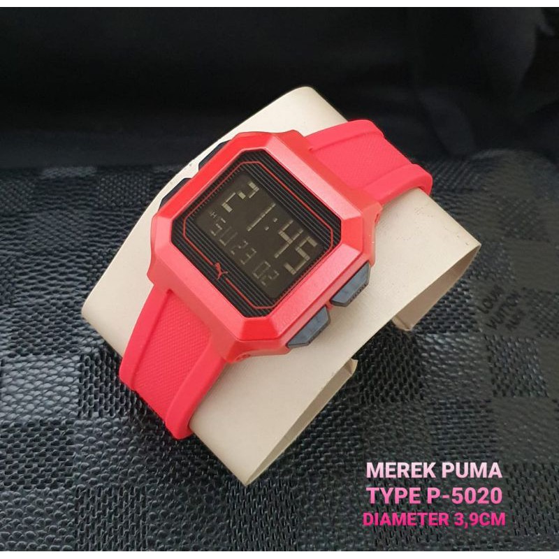 Jam Tangan Unisex Pria Puma Digital Tali Rubber
