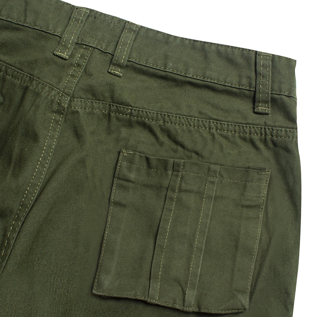 DRITTORONZIO Short Pants Cargo - Celana Pendek Unisex - Army