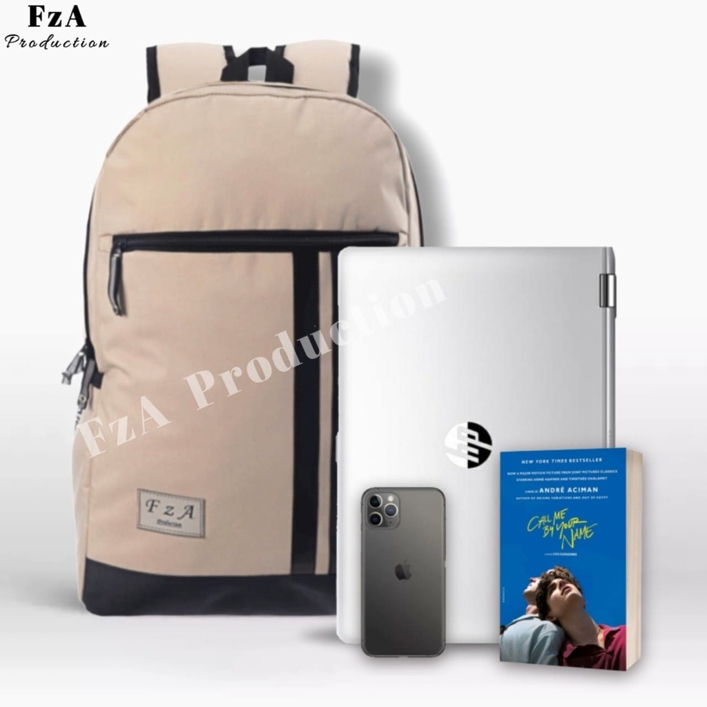 Tas Ransel Punggung Distro Casual Pria Wanita / Tas Ransel Laptop Original - FzA Gratis JAM SPORT