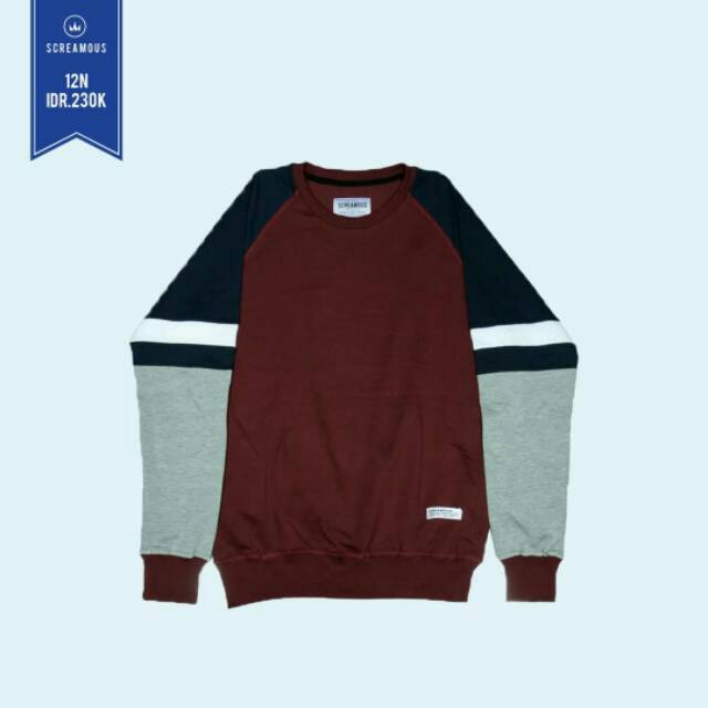 Crewneck SCREAMOUS "MESSMAN" MAROON ORIGINAL