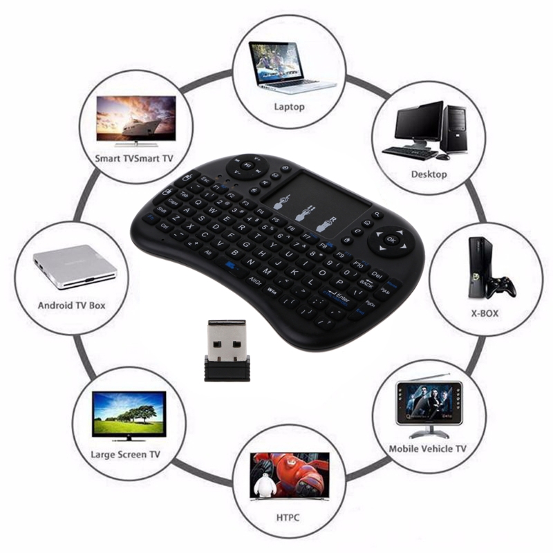 Keyboard i8 Mini Wireless Keyboard Touchpad for KODI Android PC and TV Box MXQ Remote