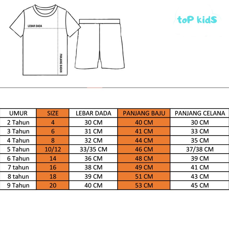 Top Kid Paket Setelan Kaos Anak Laki-Laki Isi 3 021