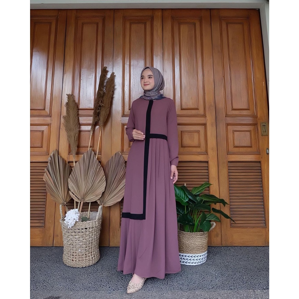 FMOS Hanna Maxi Dress SIze S M L XL Fashion Muslim Terbaru-2
