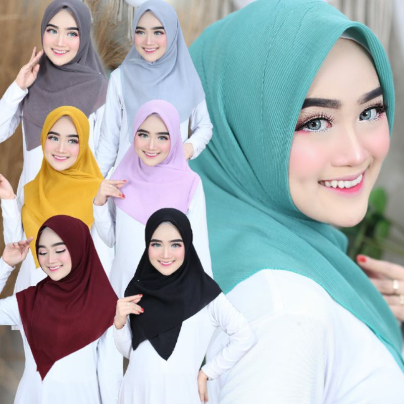 Hijab Segitiga Instan Plisket