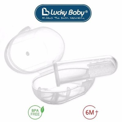 Lucky Baby Finger Silicone Brush With Cover