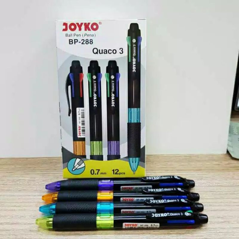 

PULPEN JOYKO BP - 288 QUACO 3 / BALLPAIN PEN 4 WARNA