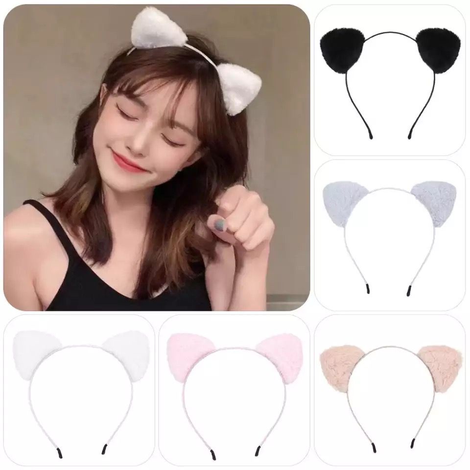 Bando Korea Telinga Kucing / Bandana Rambut Motif Kuping Kucing / Headband Lucu Aksesoris Rambut F708