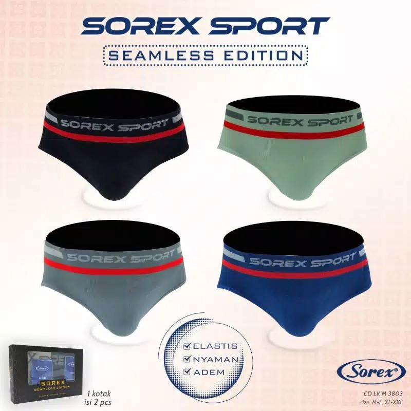 original Grosir Ecer Celana Dalam Pria Tipe Segitiga Sport Sorex 3803 grosir termurah