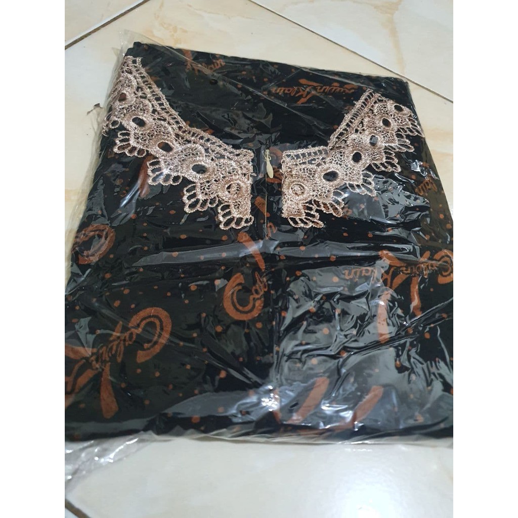 DASTER ARAB BROKAT MOTIF CK | RAYON SUPER GRADE A | RENDA MILO  | DASTER TERLARIS-HITAM