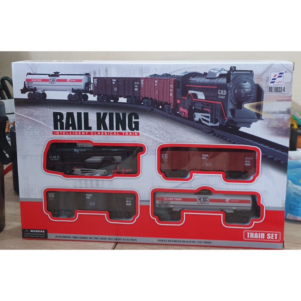 MAINAN ANAK LAKI LAKI  REL  KERETA API LOKOMOTIF KLASIK  - RAIL KING INTTLIGENT CLASSICAL TRAIN