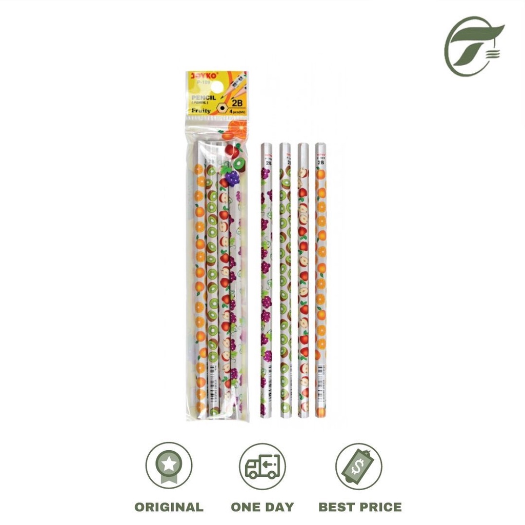

PENSIL KAYU 2B P-109 FRUITY 4PCS/PACK JOYKO