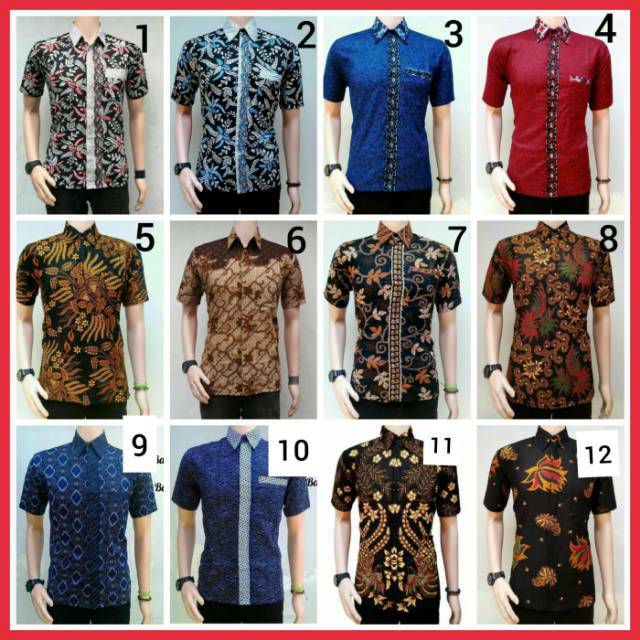 Kemeja Batik  Baju  Batik  Pria  Hem Batik  Lengan Pendek 