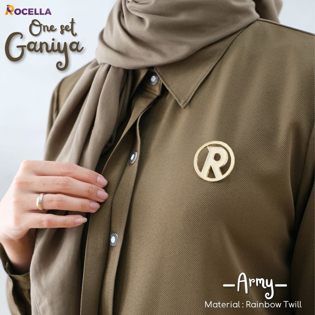 Rocella One Set Baju Wanita Muslimah - Baju Atasan dan Celana Santai Kerja Bepergian Casual BISA COD #oneset #setelan #bajuwanita-3