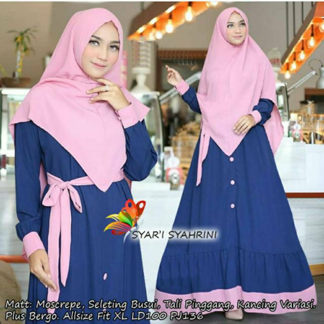 SYAHRINI - Gamis dress fashion muslim wanita