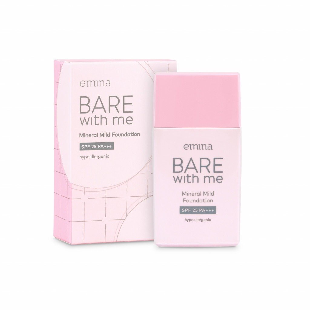 (READY &amp; ORI) Emina Bare With Me Foundation Alas Bedak