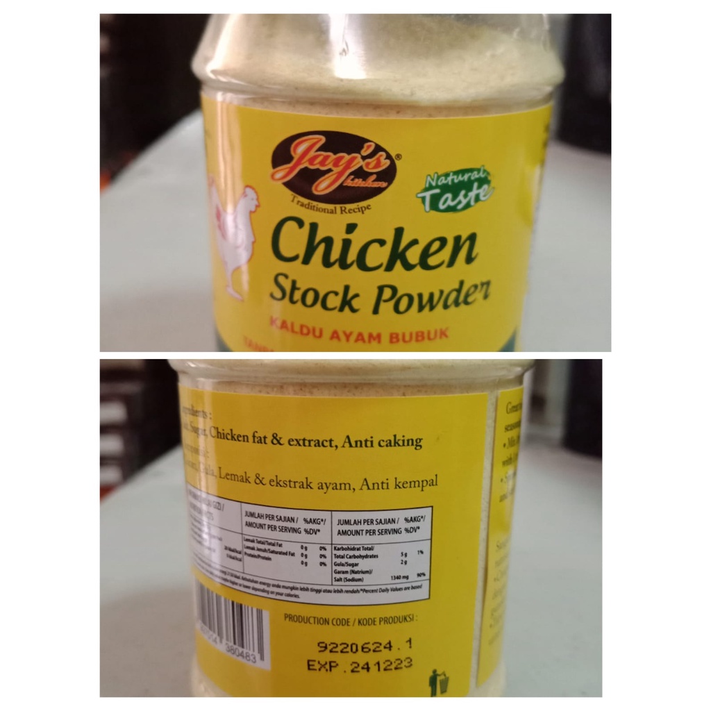 Jay's Jays Chicken Stock Powder Kaldu Ayam Bubuk Non-MSG 150 gr / 150gr