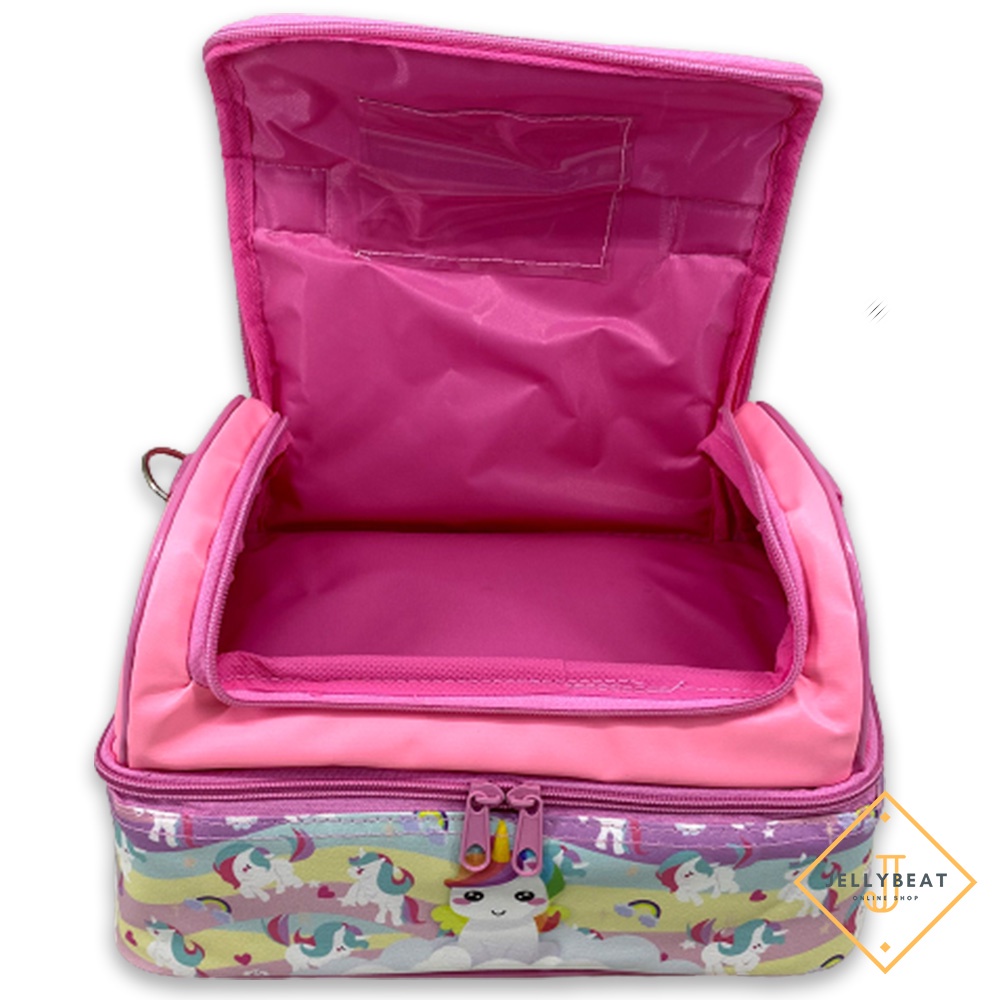 TAS BEKAL SUSUN MEDIUM UNICORN PINK C