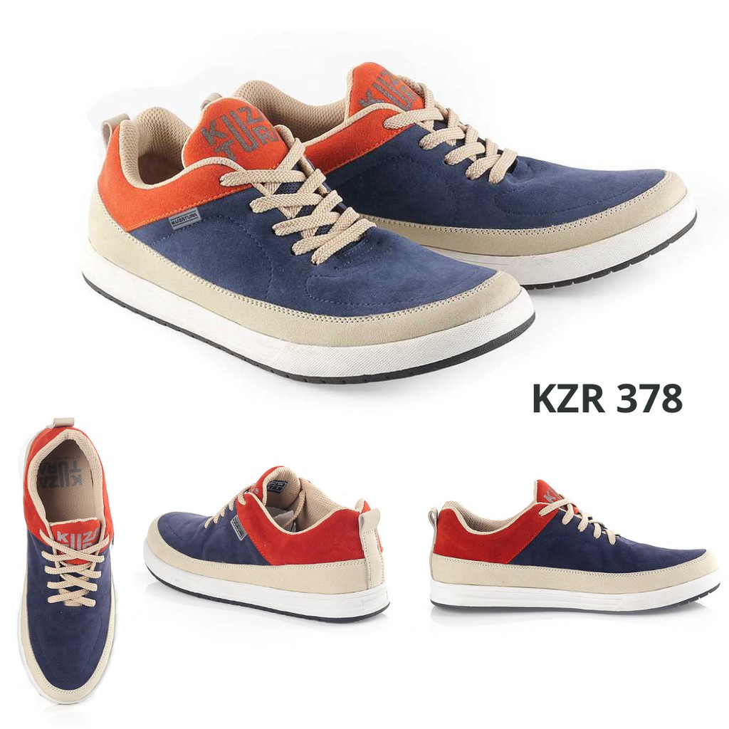 Sepatu Sneakers Kulit Asl Casual Pria Dengan Tali Keren Kuzatura Bandung Original