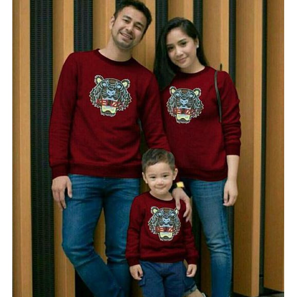 ready dua warna baju couple keluarga ayah ibu dan anak kaos fila atasan kompak