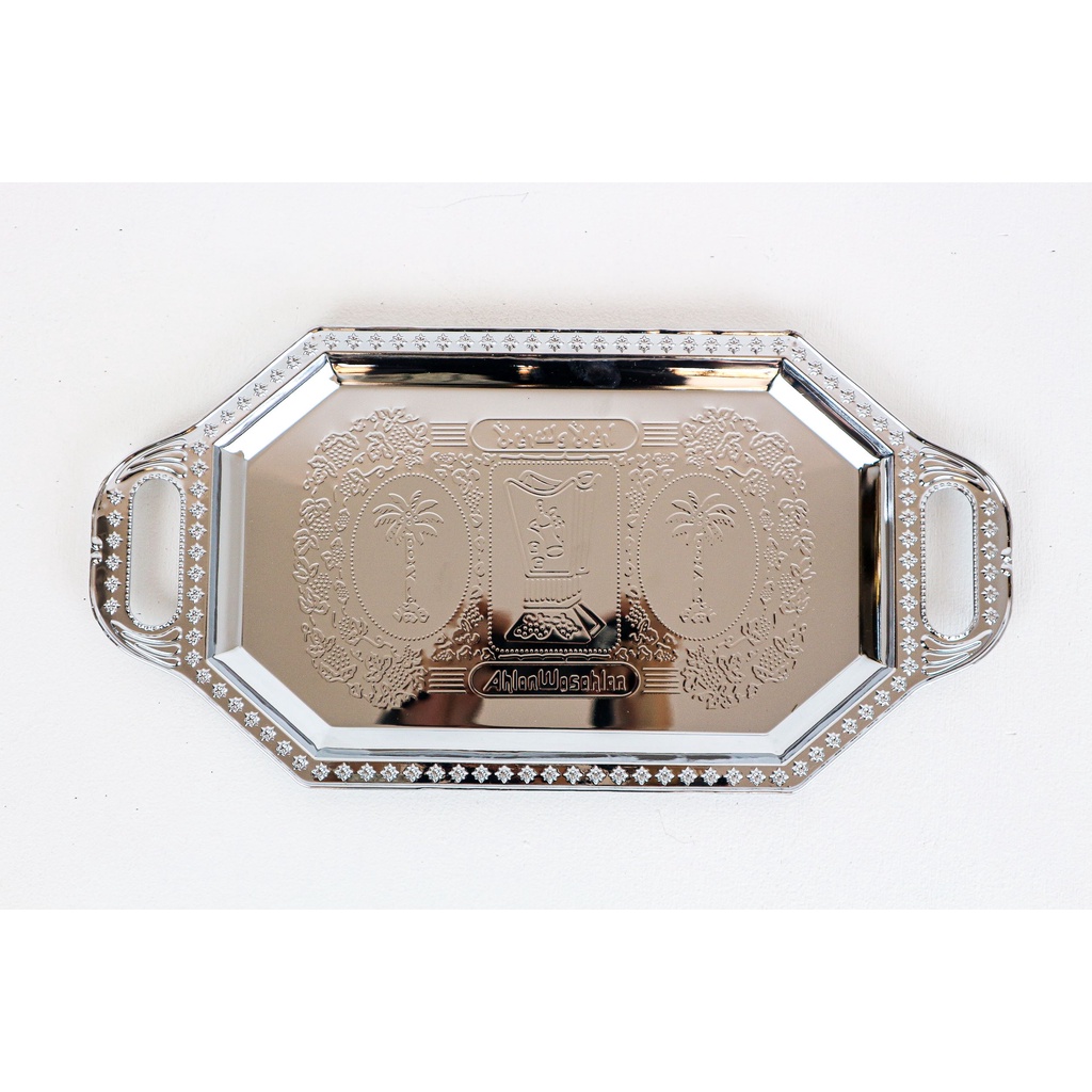 Nampan tatakan | Nampan Silver Arab | Oleh Oleh Haji&Umroh | Imfort