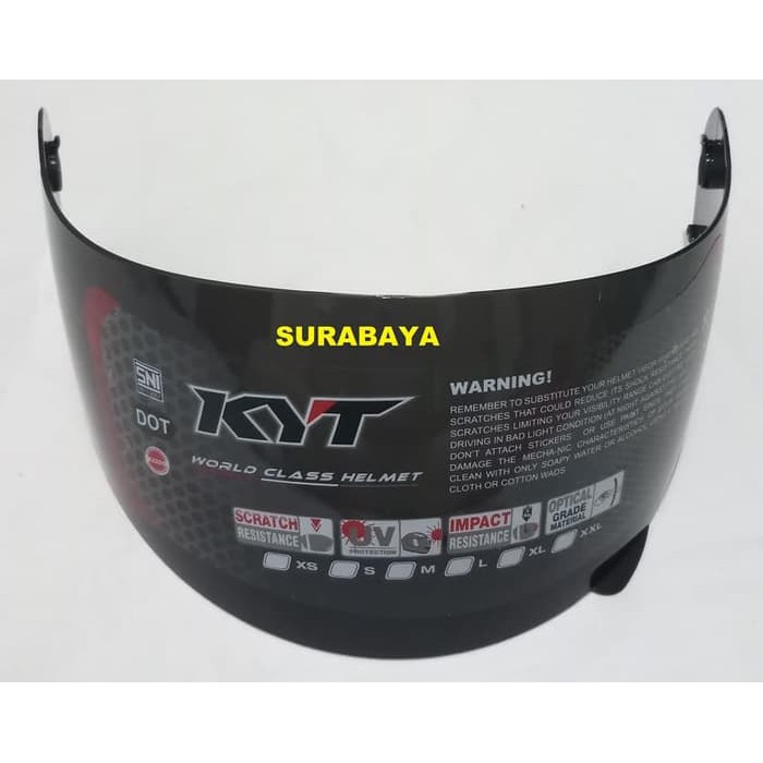 Kaca Helm Teropong Kyt Rc 7 (Seven)- R 10- K2 Rider Ori Warna hitam