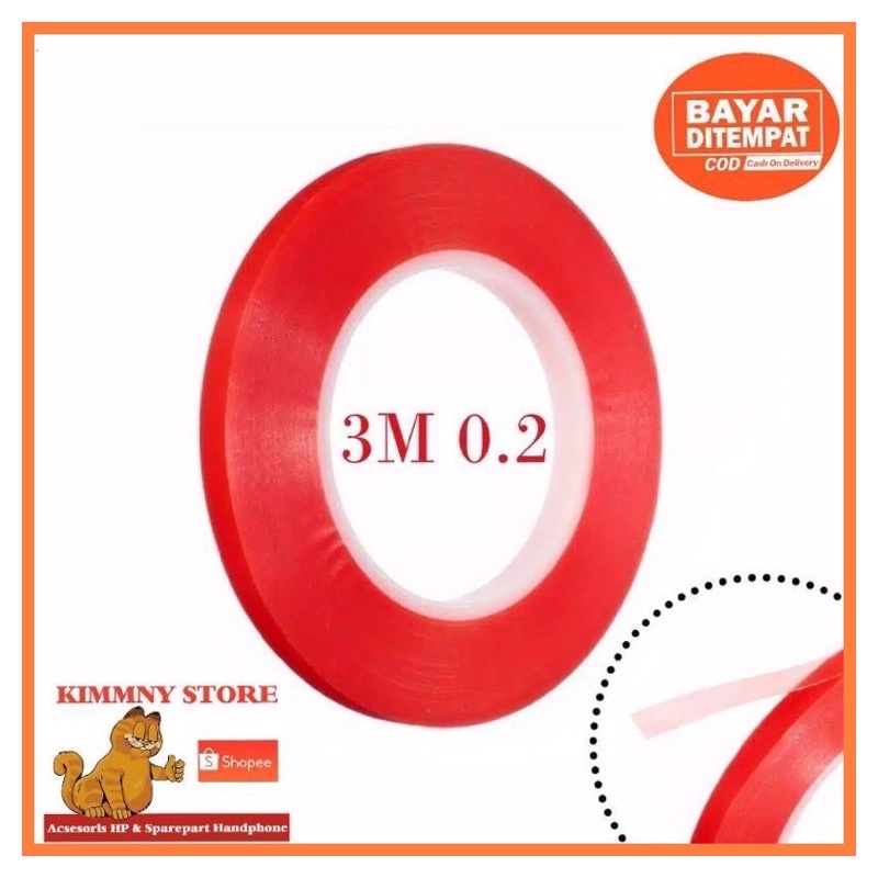 

3M DOUBLE TIP 0.2 RED - LEM DEPAN BELAKANG